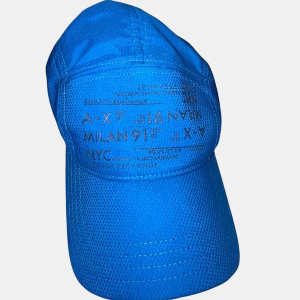 Armani Exchange Unisex Mesh Blue Hat Baseball Cap - One Size Fits All